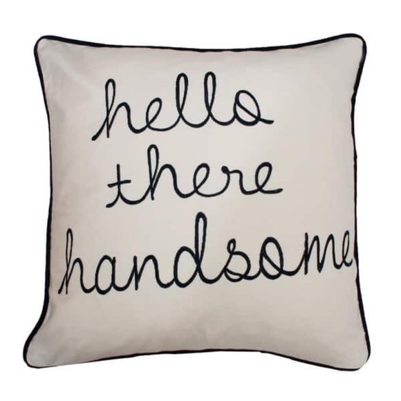 Hello There Handsome Decorative Down Filled Square Pillow Thro by Marlo Lorenz - Picture 1 of 2